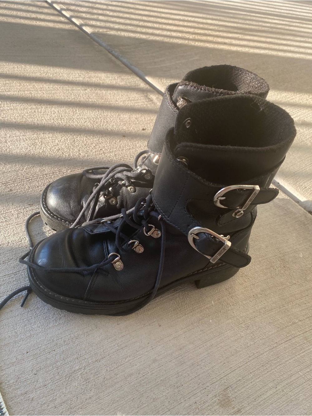Harley Davidson Leather Women’s Boots Halloween Goth Emo Vampire Punk Rock